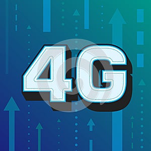 4G high speed internet technology. Vector illustration