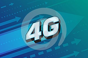 4G high speed internet technology. Vector illustration
