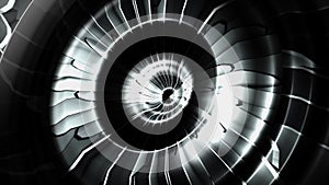4K 3D Abstract art monochromatic animation of concentric circles oscillating Seamless loop. Black and white circles pulsate in a w