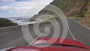 4k 60p The Great Ocean Road coastline drving POV, Australia.