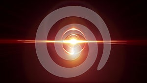 4k Abstract Center Flickering Flare Light Background with Halo effect Loop. Animation of beautiful loop of light lens flare.