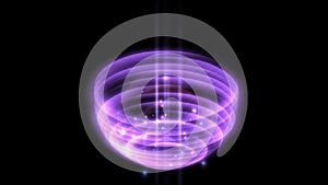 4k Abstract light signal ball,annulus energy rays,tech science space background.