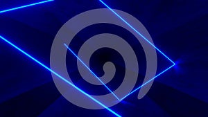 4K Abstract seamless looped animation of blue neon ray