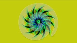 4k Abstract whirl gear flower pattern background,light space,windmill energy.