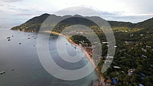 4K Aerial Drone Footage of Sairee Beach on Koh Tao