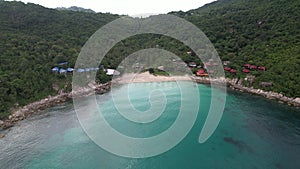 4K Aerial Drone Footage of Tanote Bay Beach on Koh Tao