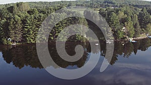 4K Aerial Establishing Shot of Cottage Country.