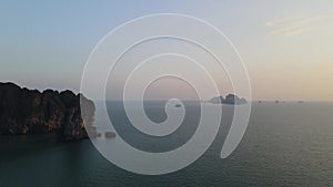 4K Aerial Footage of Aonang Beach in Ao Nang, Krabi