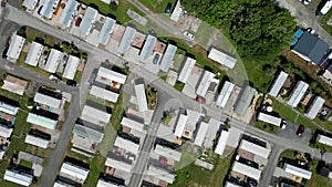 4k aerial footage of a static caravan park in Cornwall