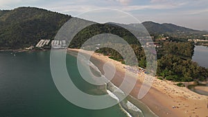 4K Aerial Footage Video of Nai Harn Beach in Rawai, Phuket