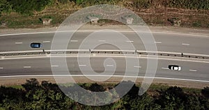 4K aerial of an interstate highway in the Russia