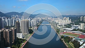 4k aerial video of residential area in Hong Kong