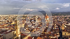 4k Aerial view of Cathedral of Santa Maria del Fiore