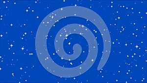 4K. animation of twinkling starlight , the twinkling starlight as glitter flashing motion graphic isolated on blue screen backdrop