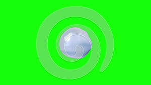 4K Animation of water gushing in a circular shape ( green background for chroma key