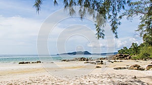 4k beach at Koh ROng Island, Cambodia