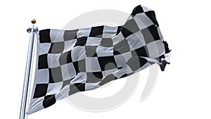 4k Check Flag wavy silk fabric fluttering Racing Flags,waving cloth background.