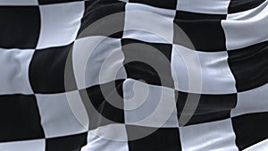 4k Check Flag wavy silk fabric fluttering Racing Flags,waving cloth background.