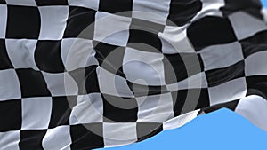 4k Check Flag wavy silk fabric fluttering Racing Flags,waving cloth background.