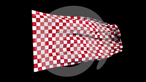 4k Checkered Race Flag Check Flag wavy silk fabric fluttering. Racing Flags, seamless looped waving background. 3D
