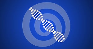 4k DNA Genetic Code on Double Helix Rendered Animation Video Zoom on Blue Background.