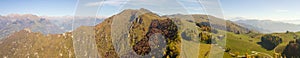 4K Drone aerial view to the Orobie Alps and Formico pick in a clear and blue day