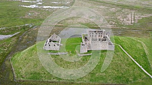 4k drone footage of the historic Ruthven Barracks near Badenoch in the Scottish Highlands