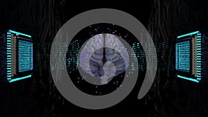 4k Endless Loop Video Digital Brain, ProRes 4444