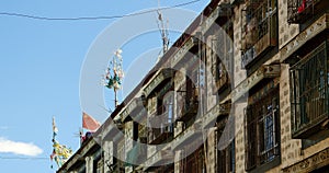 4k famous barkhor street building in lhasa,tibet.