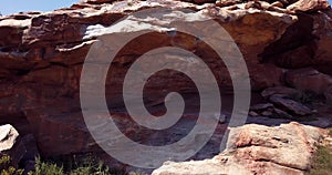 4K Footage Aerial View to the Ancient Laas Geel, cave formations on the rural outskirts of Hargeisa, Somaliland