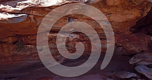 4K Footage Aerial View to the Ancient Laas Geel, cave formations on the rural outskirts of Hargeisa, Somaliland