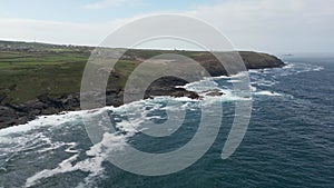 4k footage of the rugged coastline at Pendeen in Cornwall