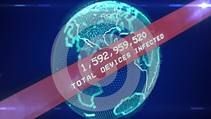 4K Global hacking attack Number of gadgets and computers infected with virus,