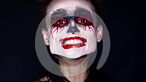 4k Halloween Horror Clown Woman Laughing Crazy