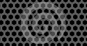 4k Hexagon Background Honeycomb Pattern Animation Black and White.