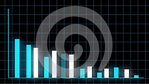 4k HUD graph,Financial data and diagrams showing a decline in profits.