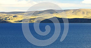 4k huge clouds mass rolling over lake namtso & mountain,tibet mansarovar.