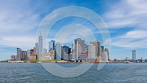 4k hyperlapse video of Lower Manhattan skyline