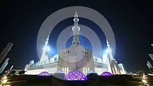 4k ime lapse from uea main mosque in abu dhabi