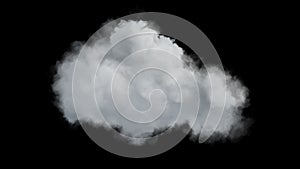 4k isolated cloud on transparent background,, ready for compositing