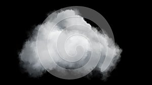 4k isolated cloud on transparent background,, ready for compositing