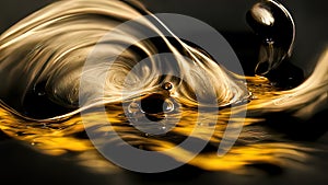 4k liquid gold, melted gold and black background, golden abstract backdrop, shiny silky fluid, luxury background, luxurious wallpa