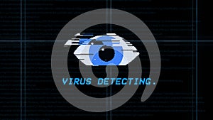 4K loop Animation of hacking Computer virus attack, cyber crime security breach, malware.
