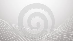 4K Loop Animation minimal white twirl flowing wave smooth dynamic Lines. Business science technology presentation concept clean