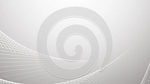 4K Loop Animation minimal white twirl flowing wave smooth dynamic Lines. Business science technology presentation concept clean ba