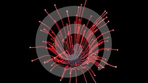 4k Optical fibers light signal,high speed internet connection.Fiber optics.