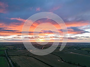 4K Photo of Beautiful Sunrise Wentworth, Rotherham, South Yorkshire, England, UK