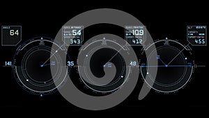 4k Radar GPS signal tech screen display,science sci-fi data computer navigation.