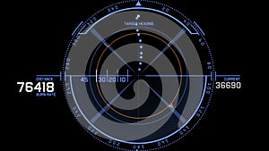 4k Radar GPS signal tech screen display,science sci-fi data computer navigation.