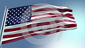 4k render United States Minor Outlying Islands Flag video waving in wind United